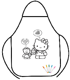 Children apron with marker